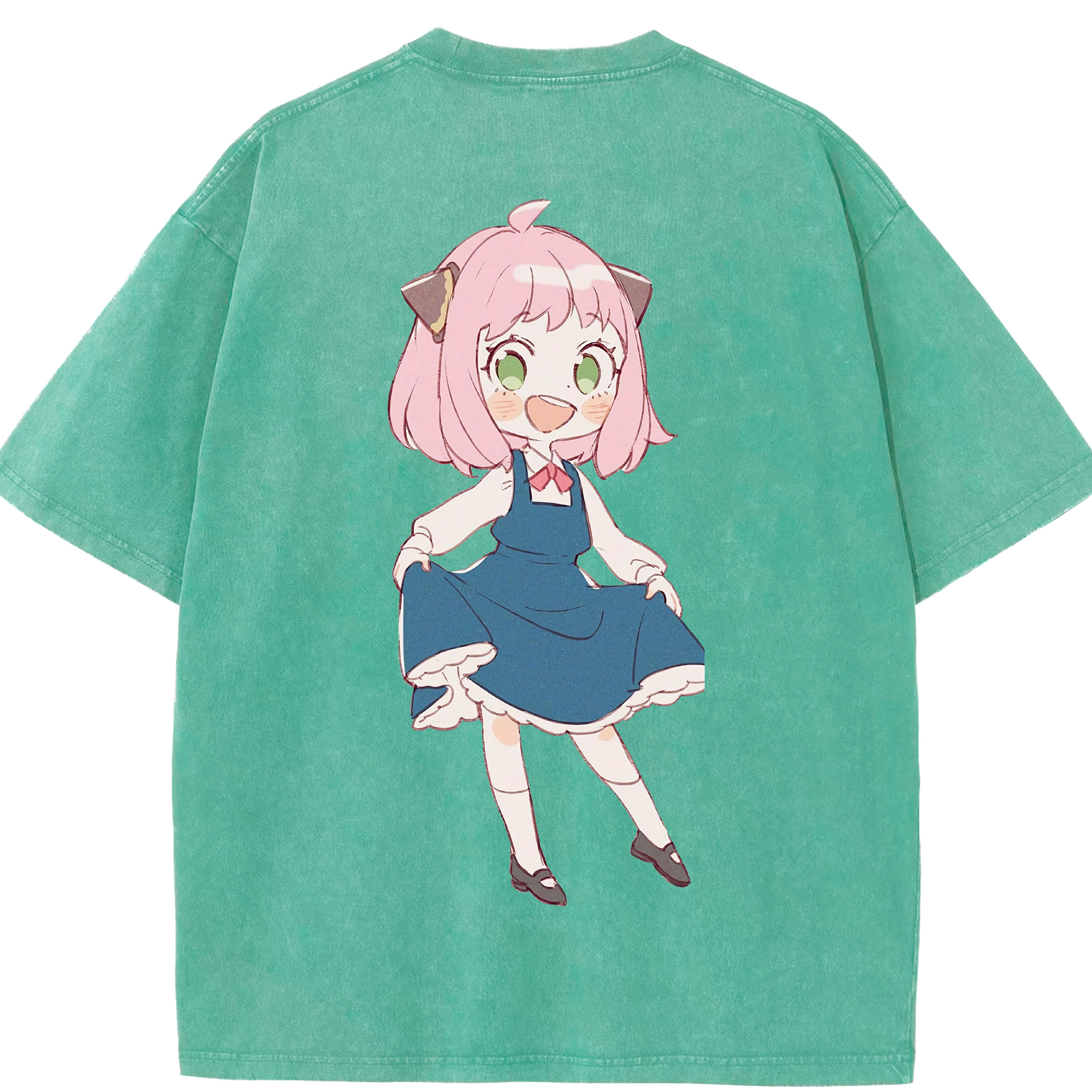 （画像用） SPY×FAMILY间谍家家酒 綿100% ヴィンテージ風 半袖Tシャツ（背面プリント）